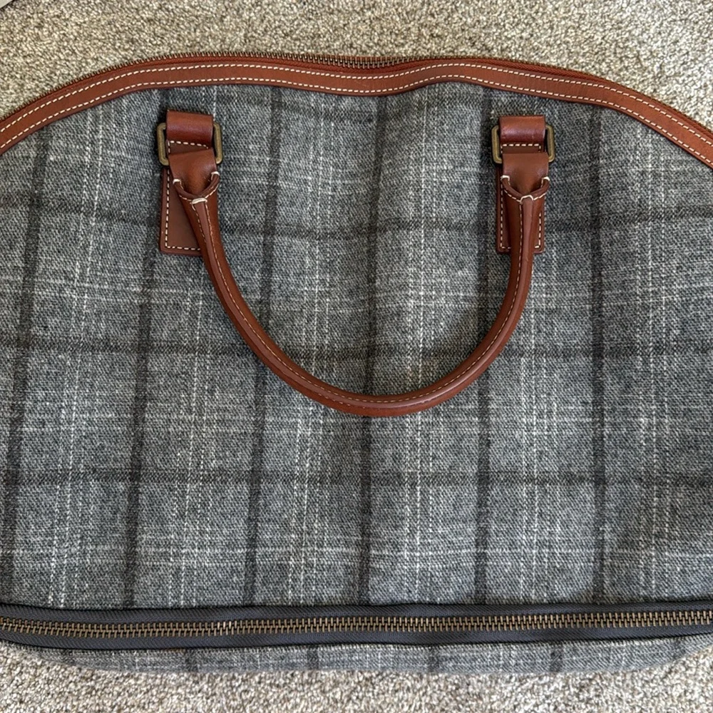 Mark and Graham Brighton Plaid Overnighter Weekender Bag carryon tote durable - Picture 6 of 6